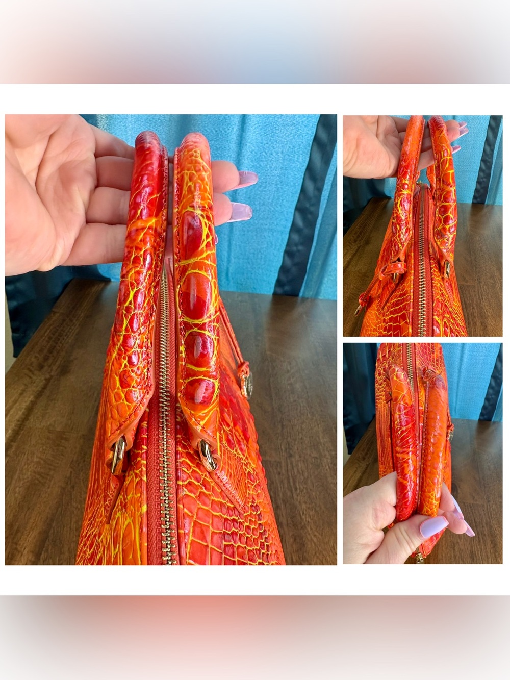 **SOLD**Brahmin EUC Lrg Duxbury - Spicy Orange - FRONT EYE - Like New - Picture 6 of 16